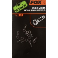 Fox Edges Kuro Micro Hook Ring Swivels 10unidades